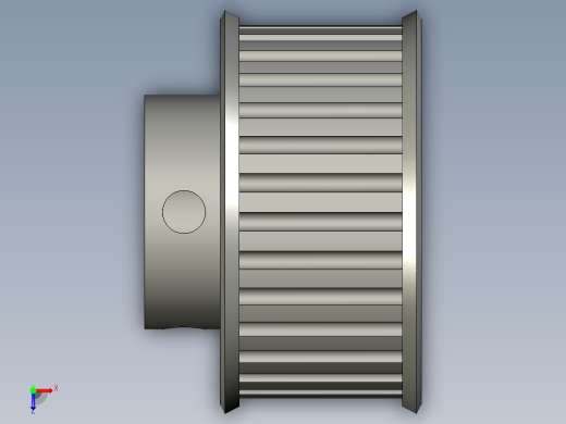 C-12-003-023主轴有挡边带轮_30齿俯视缩略图