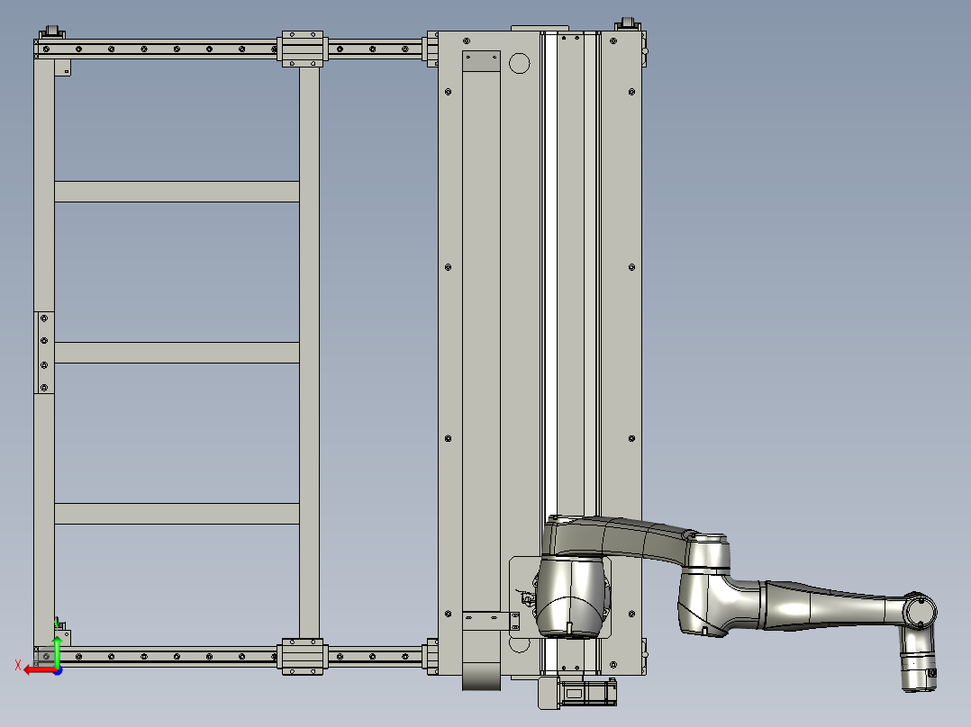 互动式机器人用移动底座后视图