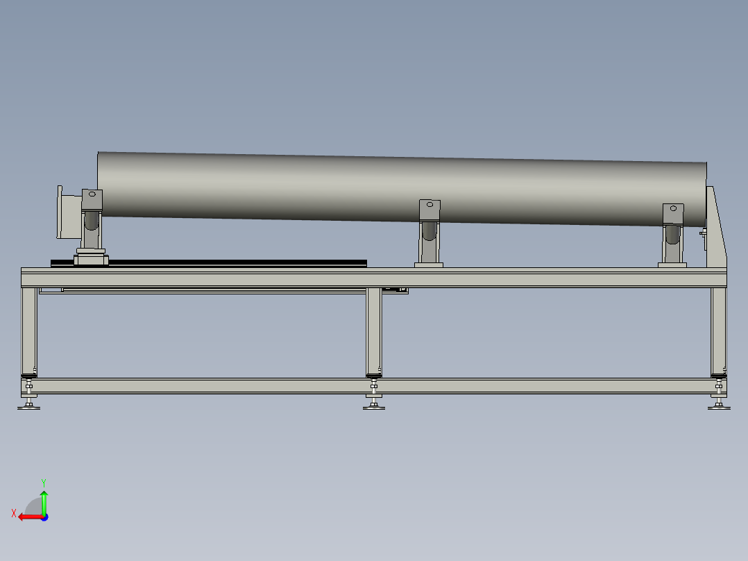 筒形件通用喷漆支撑装置后视图