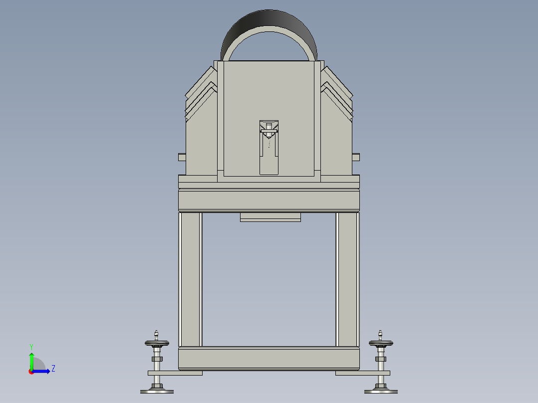 筒形件通用喷漆支撑装置左视图