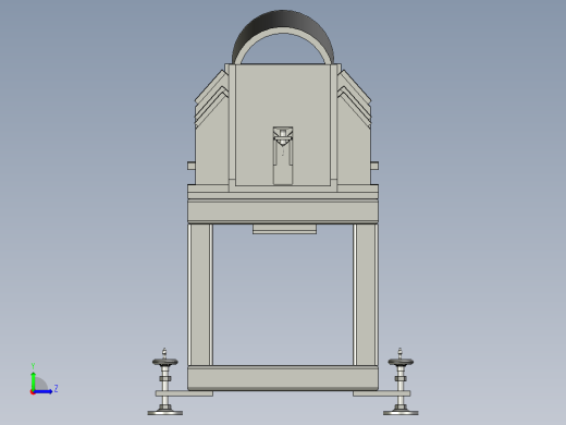 筒形件通用喷漆支撑装置左视缩略图