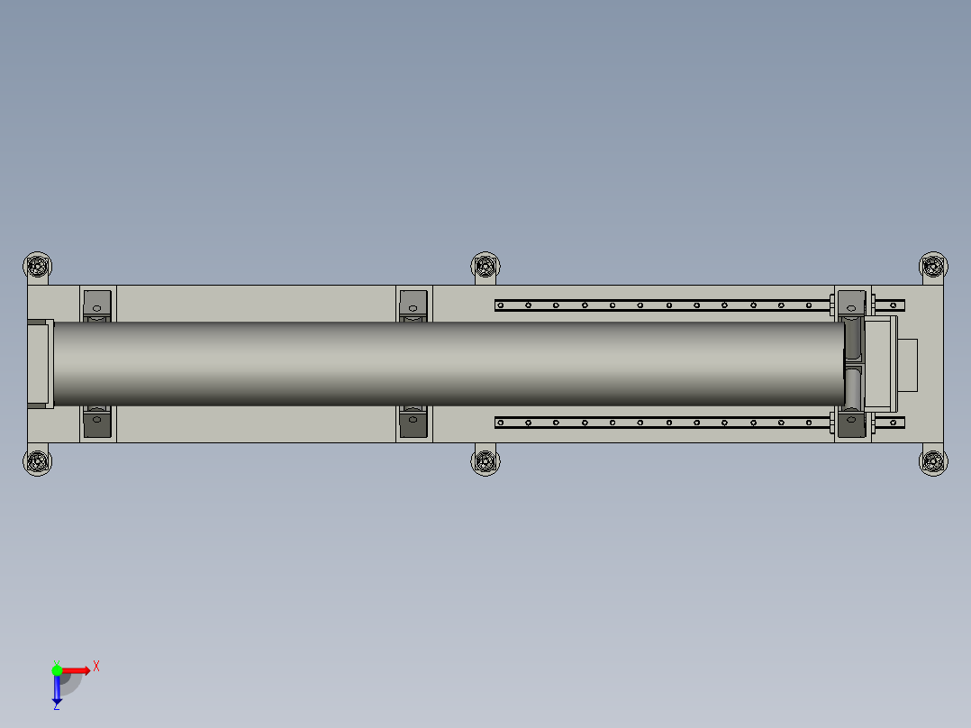 筒形件通用喷漆支撑装置俯视图