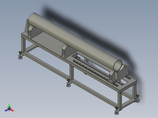 筒形件通用喷漆支撑装置正等轴测缩略图
