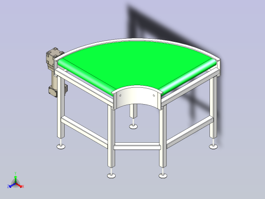 皮带式弯道输送机正等轴测缩略图