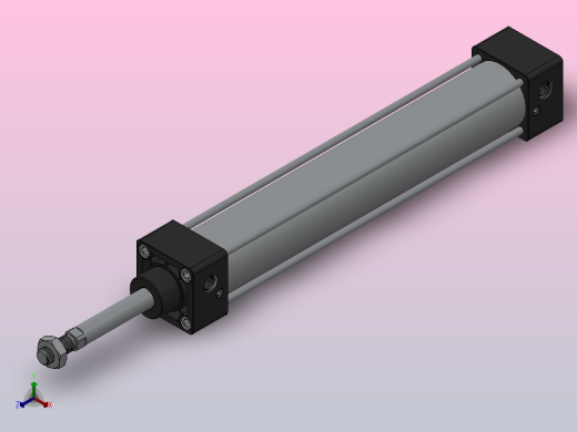 SC气缸SC标准气缸系列SC-32X250-S正等轴测缩略图
