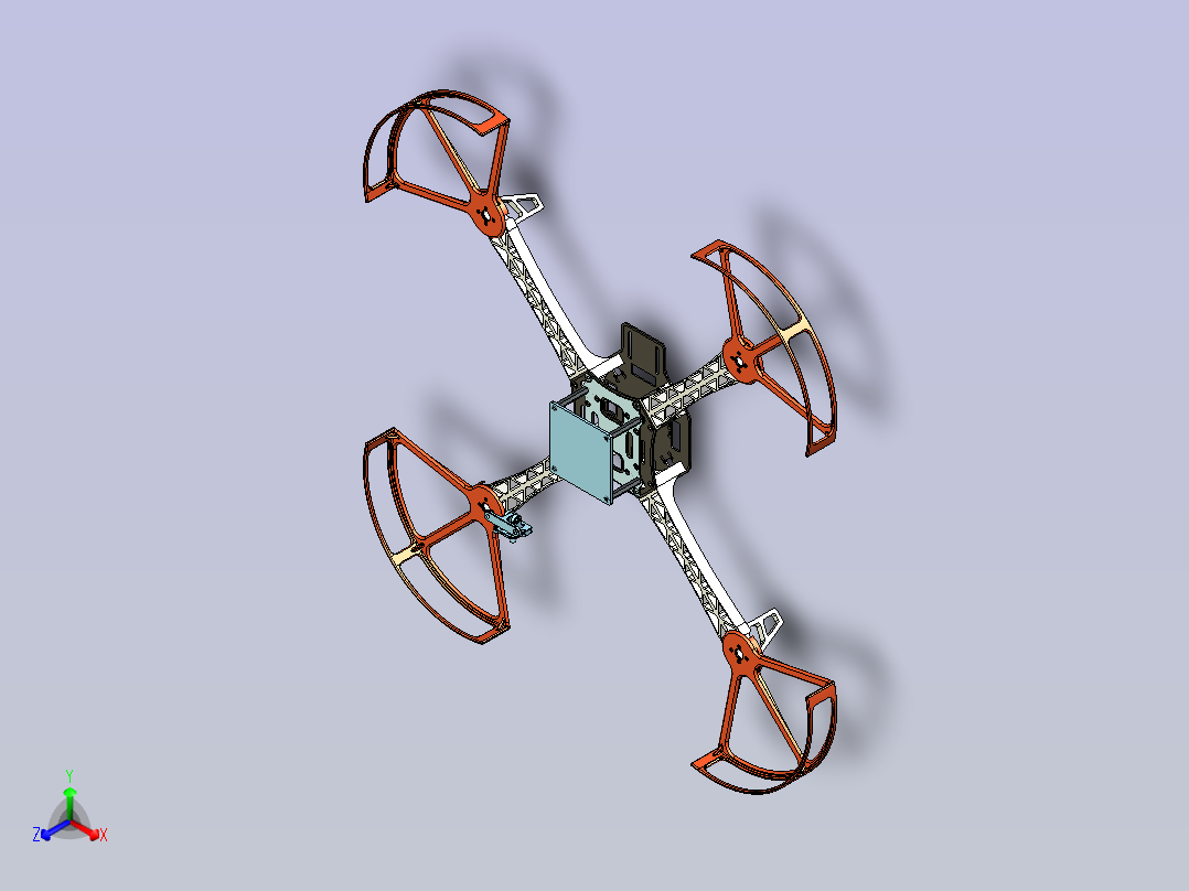 无人机框架设计模型主视图