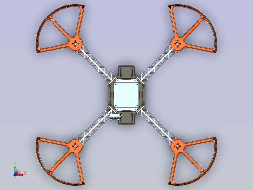 无人机框架设计模型前视缩略图