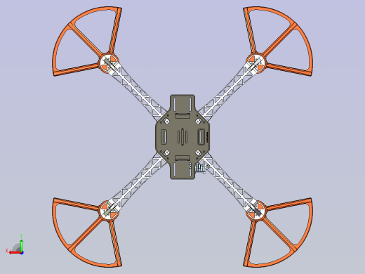 无人机框架设计模型后视缩略图