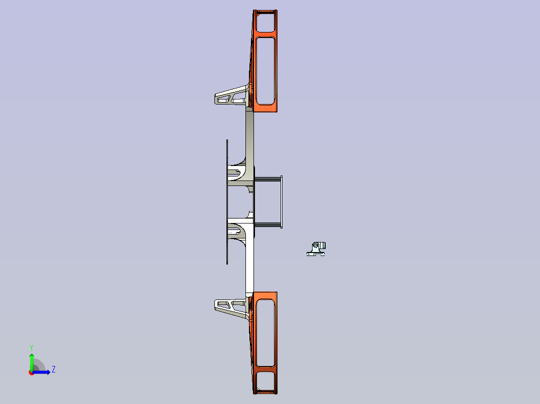 无人机框架设计模型左视图