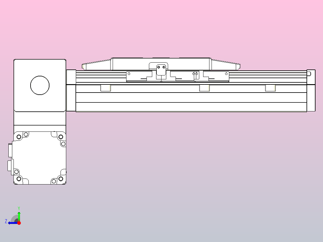 机器人皮带驱动直线轴TPA-GCB-150-P80-L50-LP-M75-N3右视图