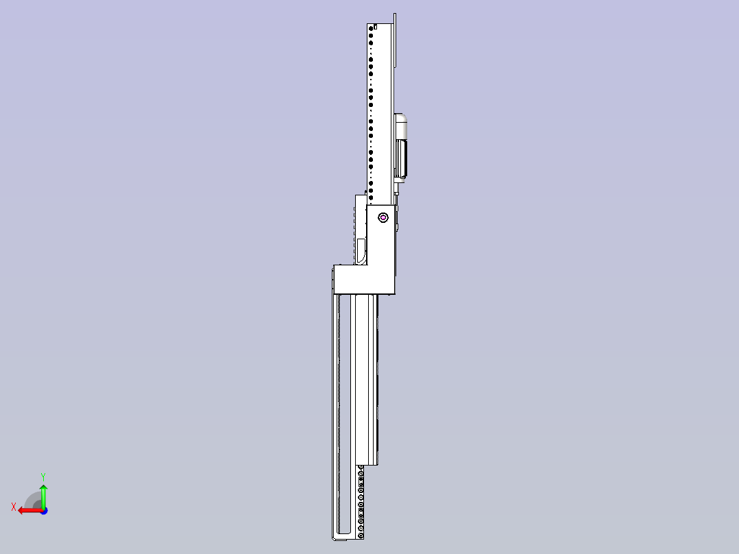 一款堆垛机三维模型后视图
