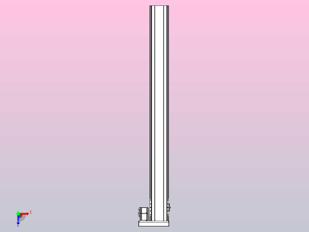 日规模组半封闭丝杆TPA-HNR-140D-2010C-L1350-ML-Y-P40-N3俯视图