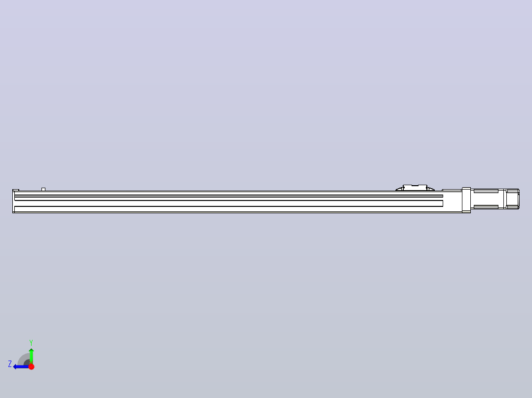 无尘螺杆滑台KCH5M-700-BC-100W-C4右视图
