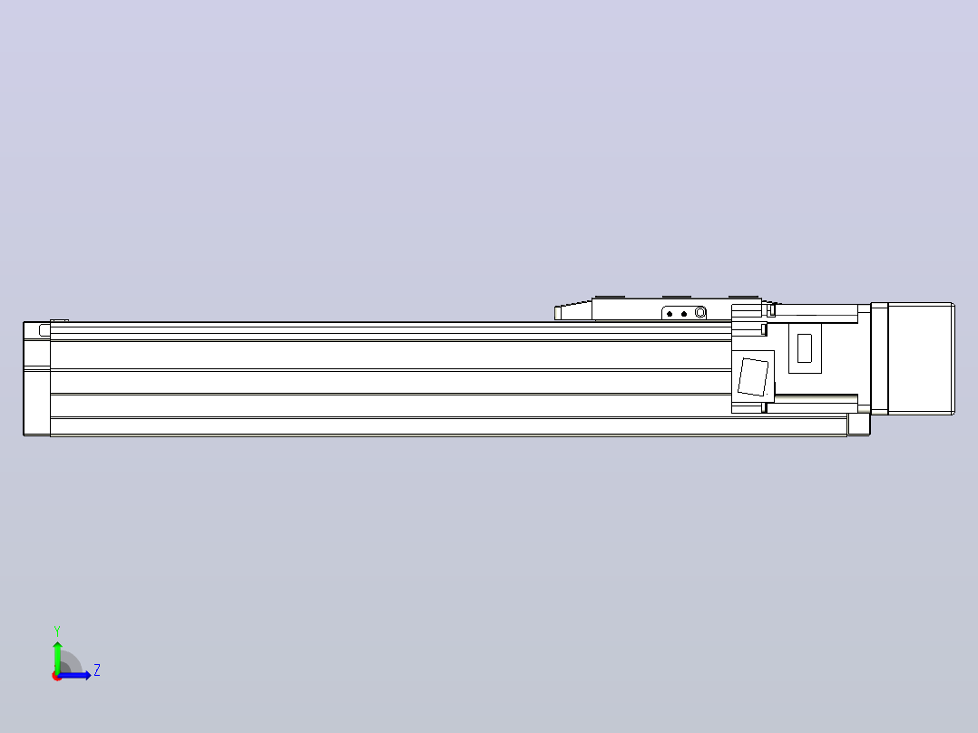 滚珠丝杠直线轴内置导轨TPA-GCR-80-1610C-L250-MR-M40-N3左视图