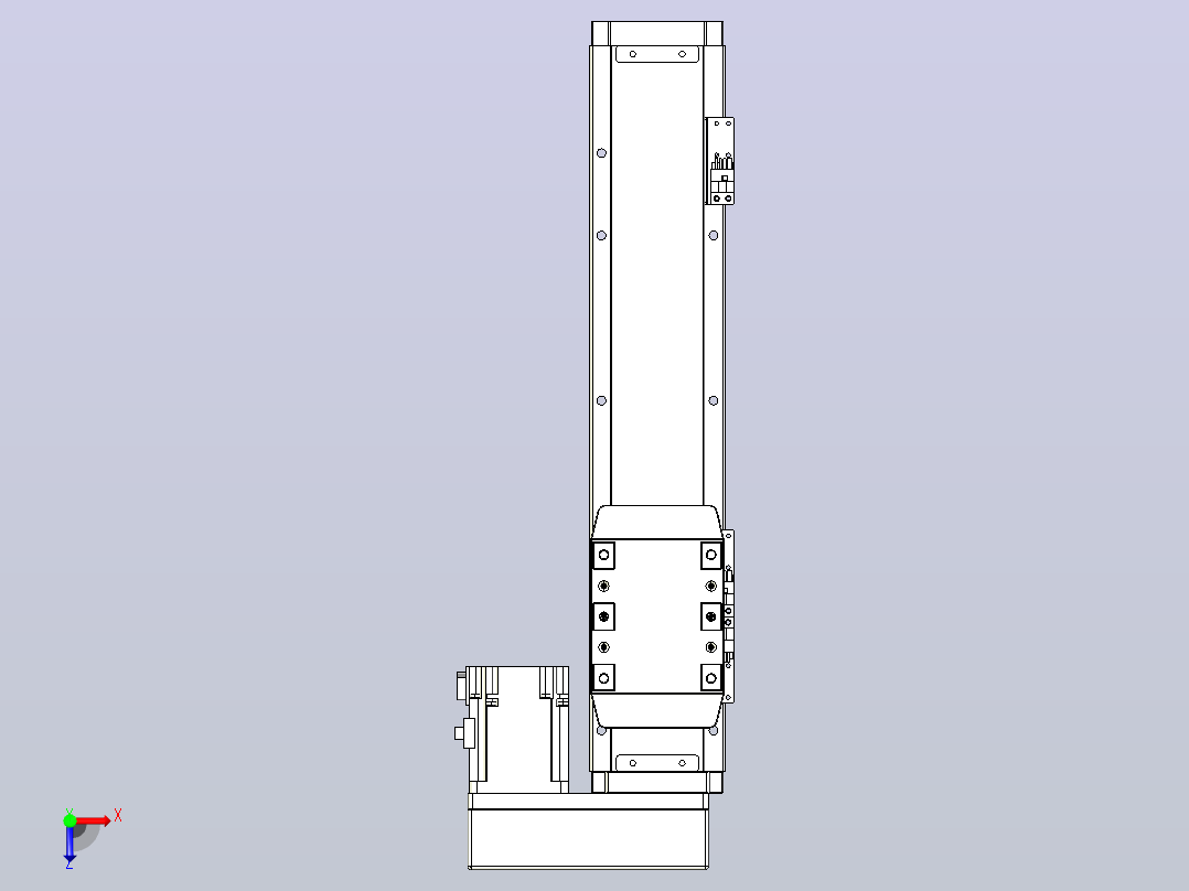 滚珠丝杠直线轴内置导轨TPA-GCR-80-1610C-L250-MR-M40-N3俯视图