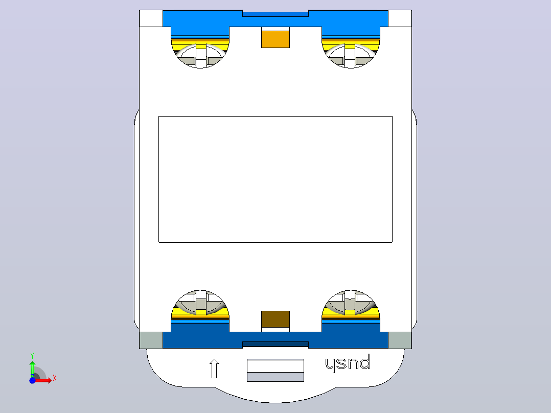 LAY39B-□BND按钮三维模型202204前视图