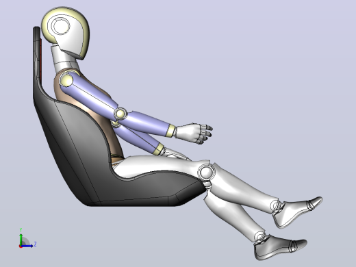 女性坐姿人Ti模型3D图左视缩略图