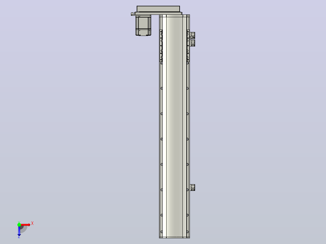 MT120BS半封闭丝杆滑台[MT120BS.L#.650.BL.P40.C3]俯视图
