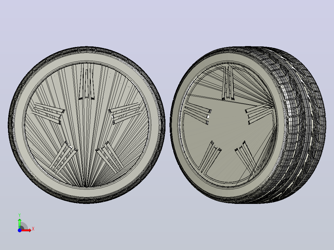AMG车轮3D最大值前视图