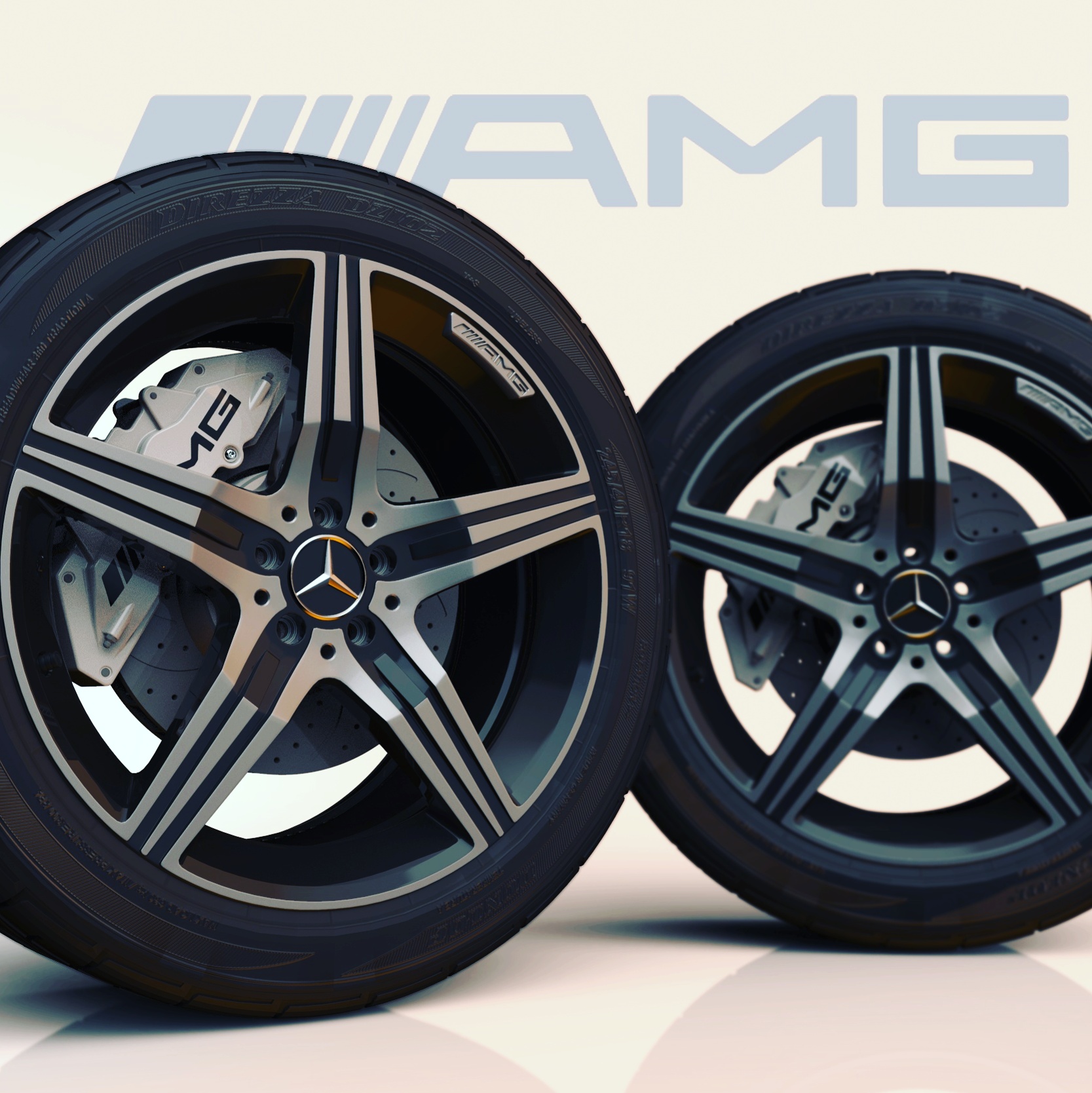 AMG车轮3D最大值