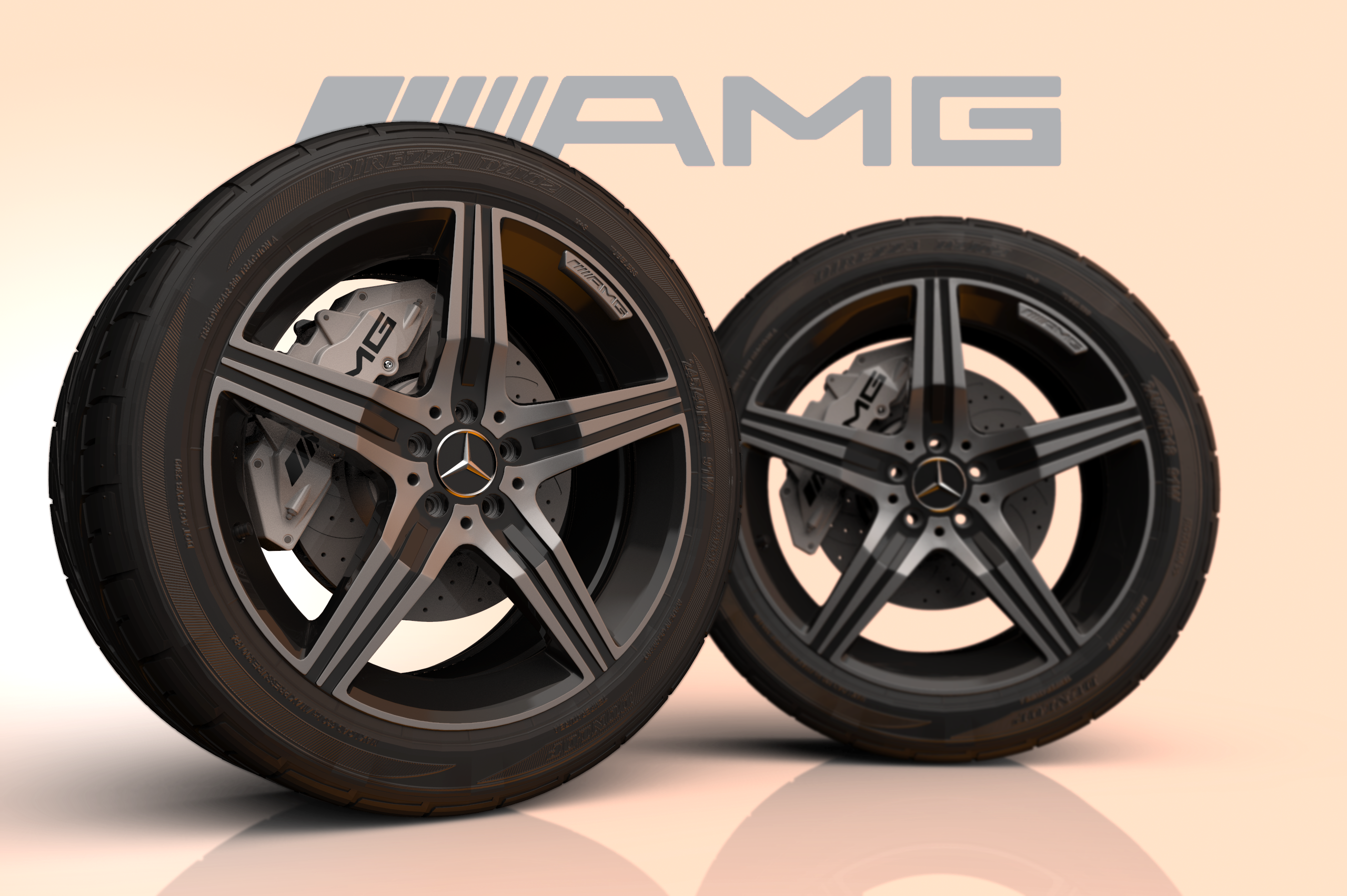 AMG车轮3D最大值