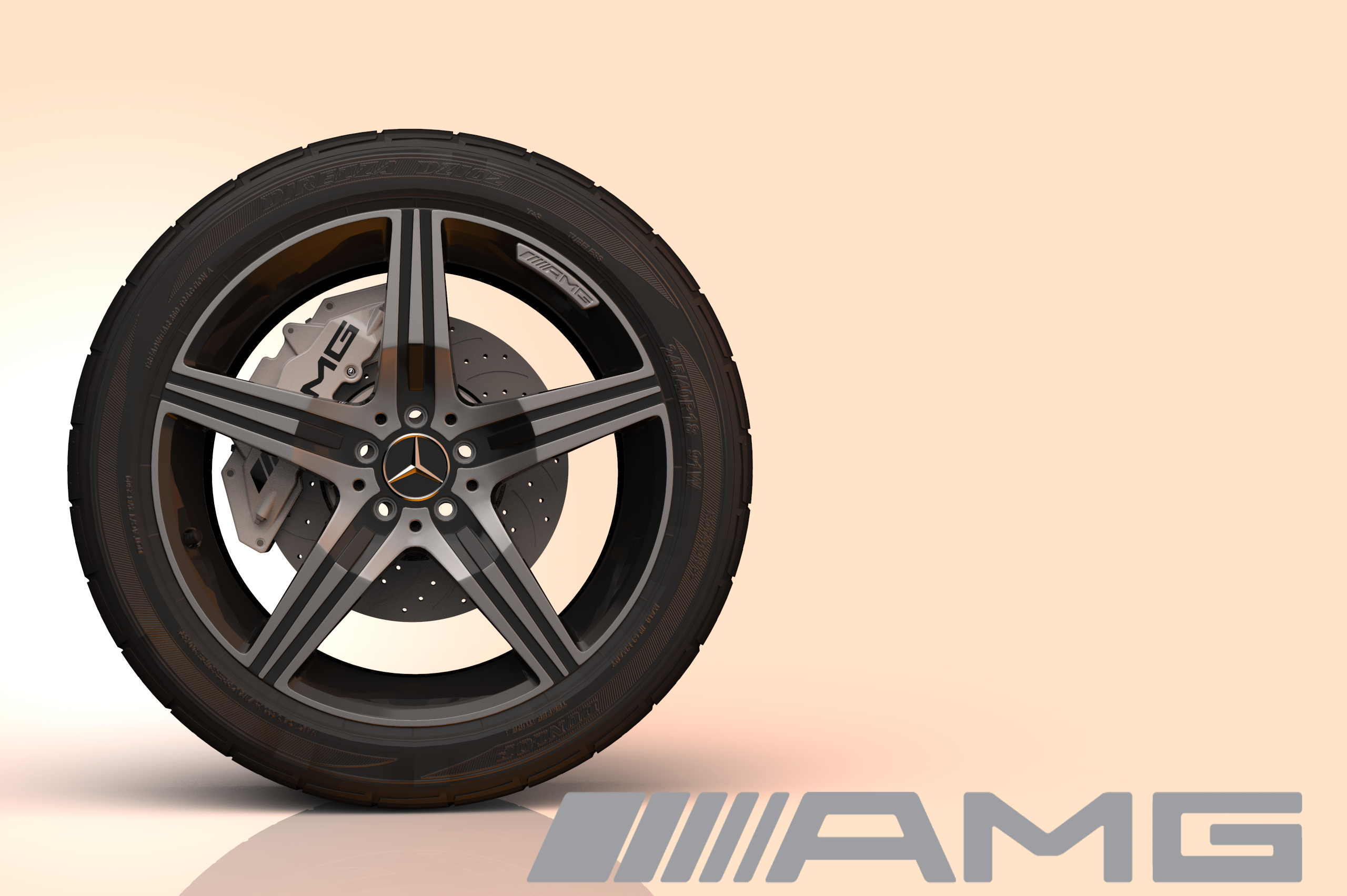 AMG车轮3D最大值