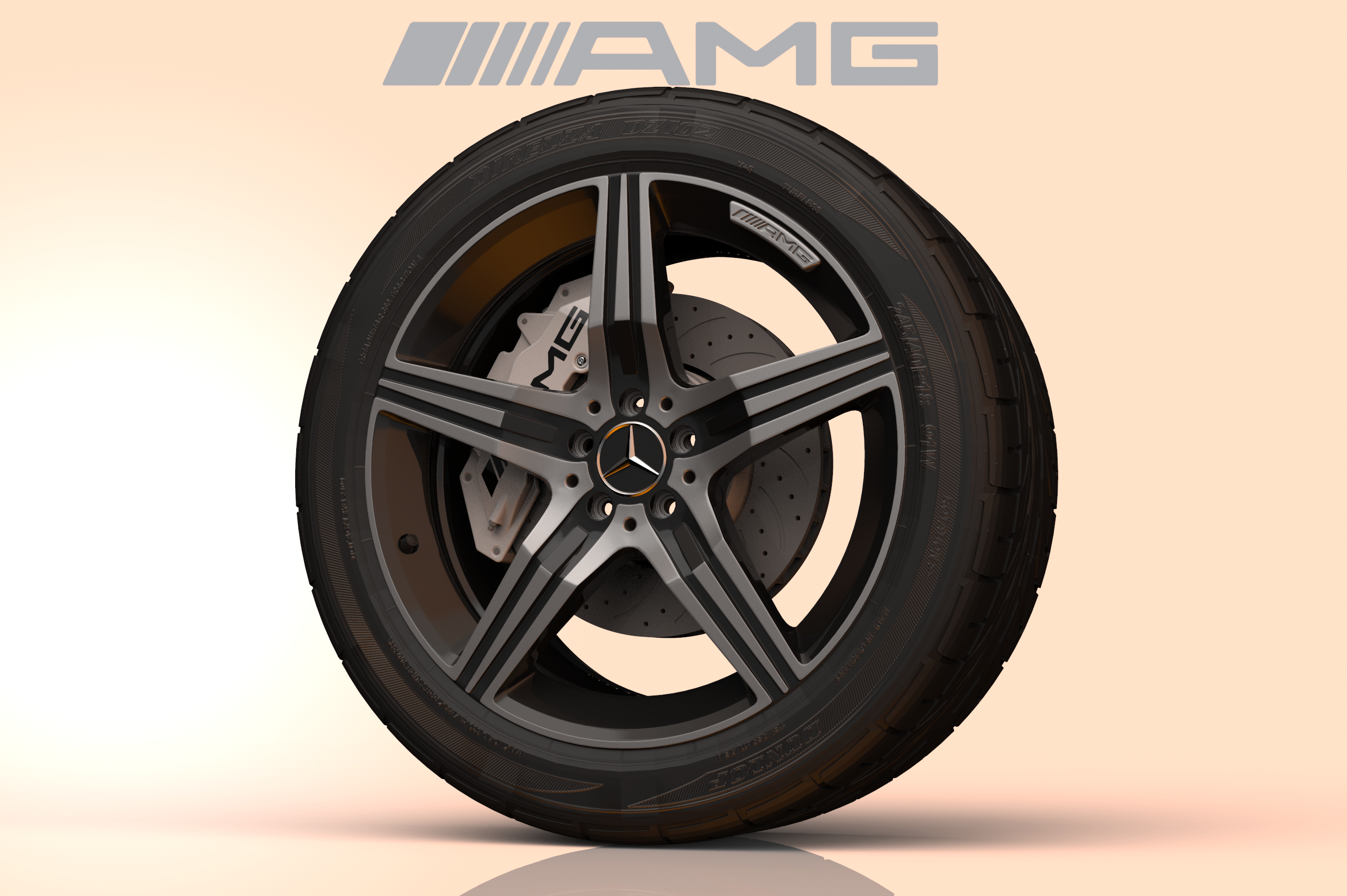 AMG车轮3D最大值