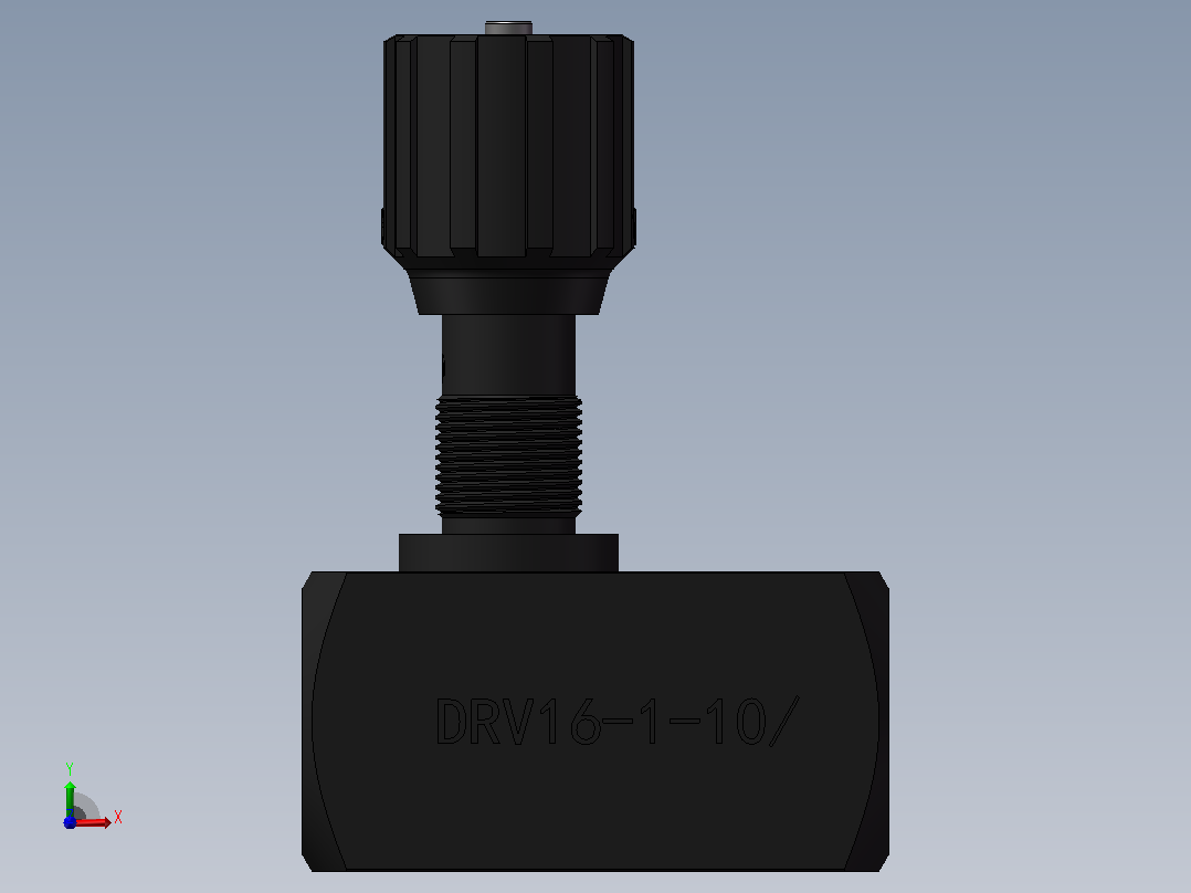 DRV16 单向节流截止阀前视图