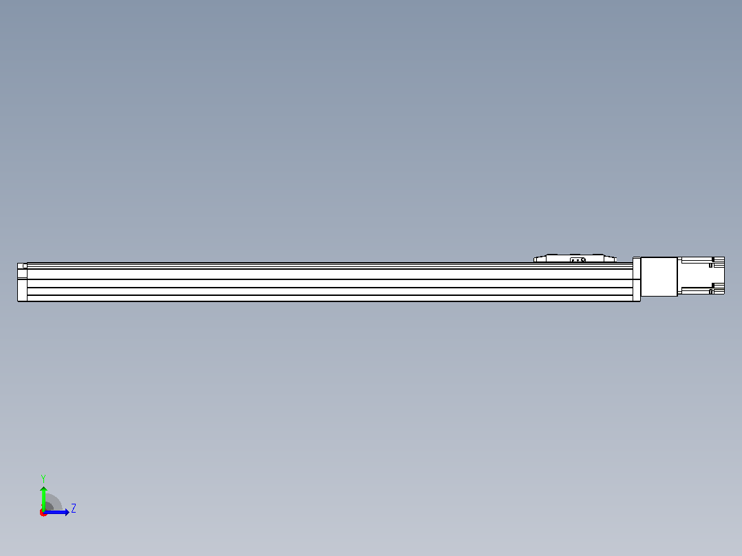 滚珠丝杠直线轴内置导轨TPA-GCR-80-1610C-L800-M-M20-N3左视图