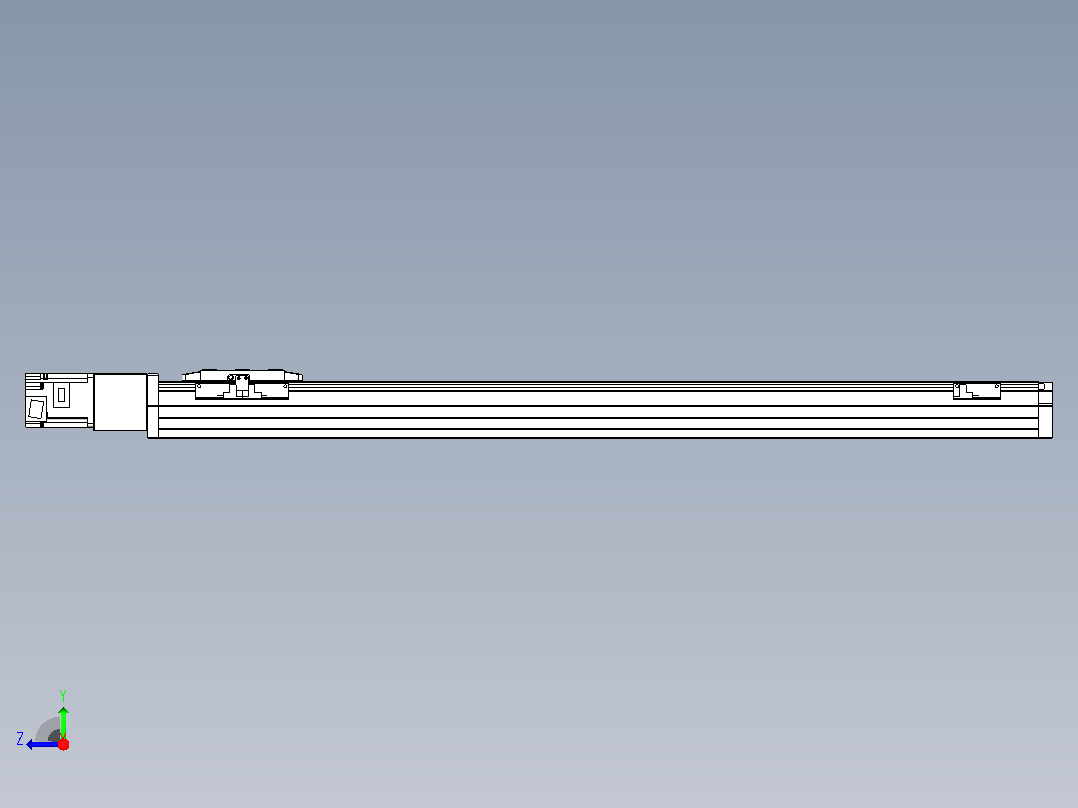 滚珠丝杠直线轴内置导轨TPA-GCR-80-1610C-L800-M-M20-N3右视图