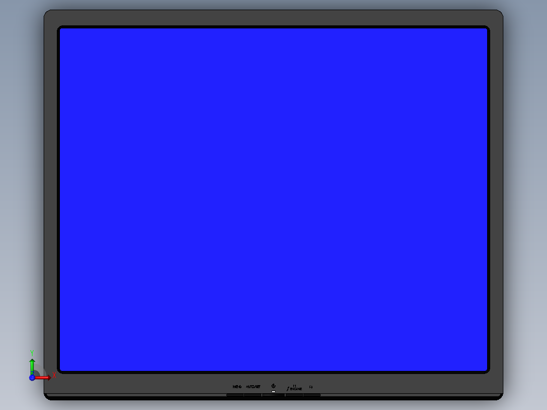 solidworks LG液晶显示屏前视图