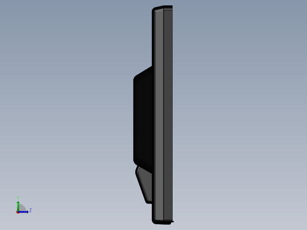solidworks LG液晶显示屏左视图
