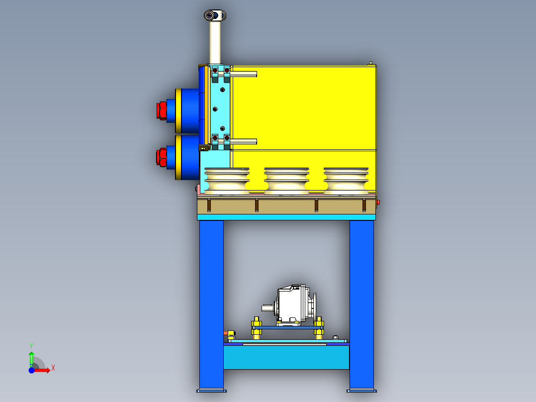 滚动弯曲机前视图