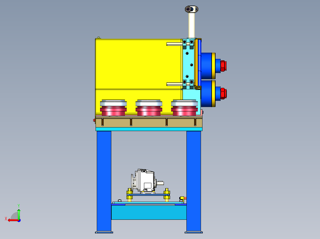 滚动弯曲机后视图