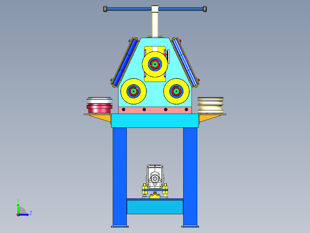 滚动弯曲机左视图