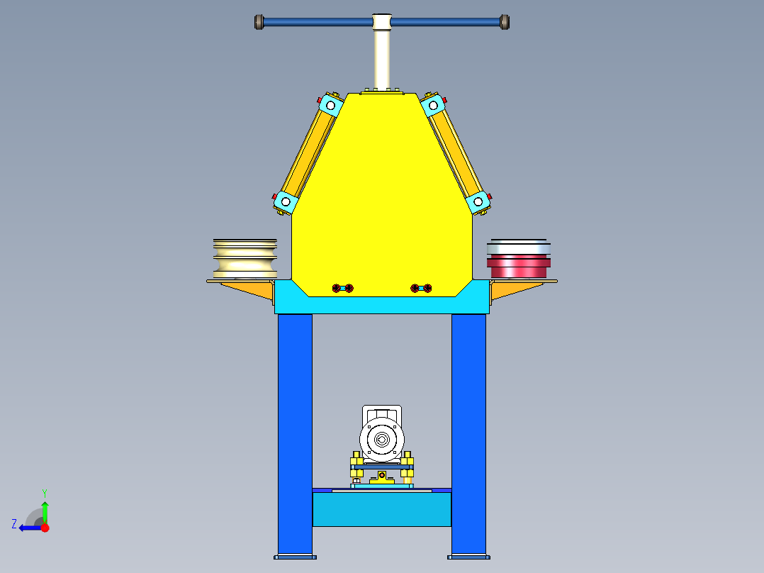 滚动弯曲机右视图