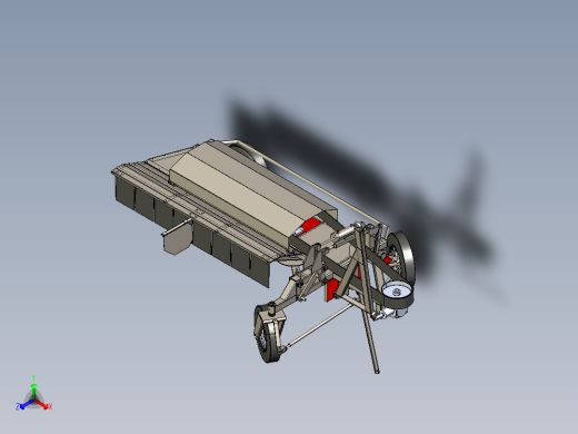 DHB 3000割草机收割机3D数模图纸 IGS格式