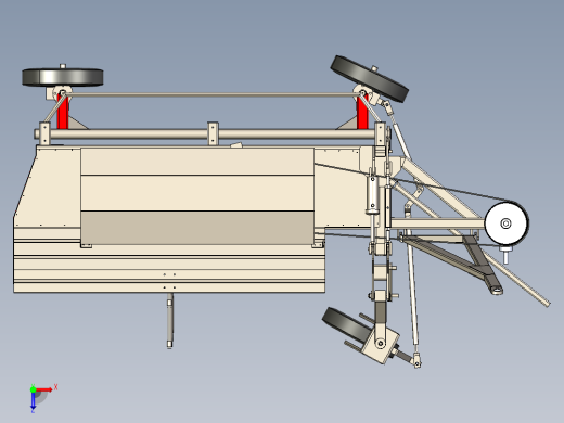 DHB 3000割草机收割机3D数模图纸 IGS格式俯视缩略图
