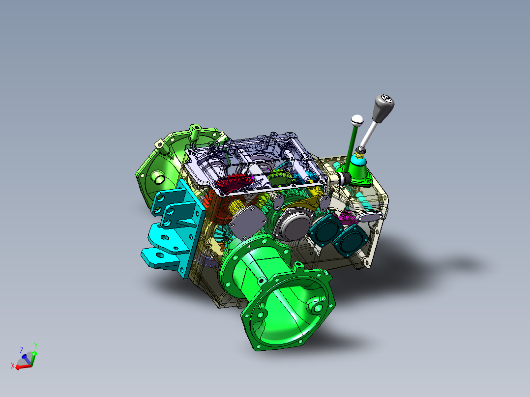 CL200小型农用四轮拖拉机变速箱（全参数化设计