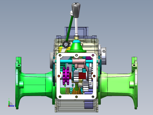 CL200小型农用四轮拖拉机变速箱（全参数化设计左视缩略图