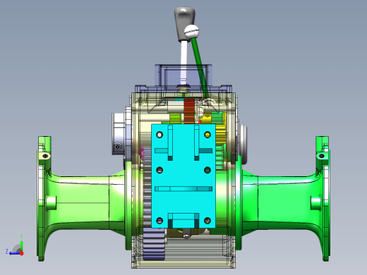 CL200小型农用四轮拖拉机变速箱（全参数化设计右视缩略图