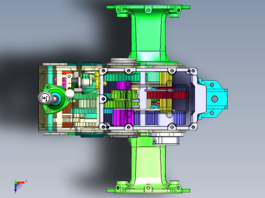 CL200小型农用四轮拖拉机变速箱（全参数化设计俯视缩略图
