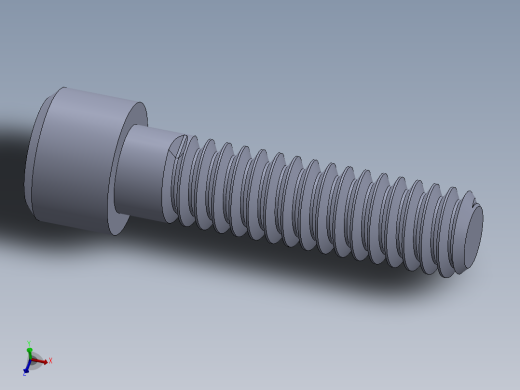 粗螺纹 SHCS 螺钉-SHCS 0.25x20x1.SLDPRT