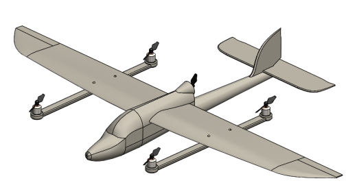 固定翼垂直起降无人机模型缩略图