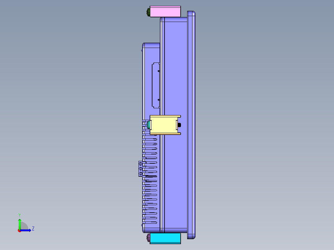 海泰克PWS6A00T-P触控一体机左视图