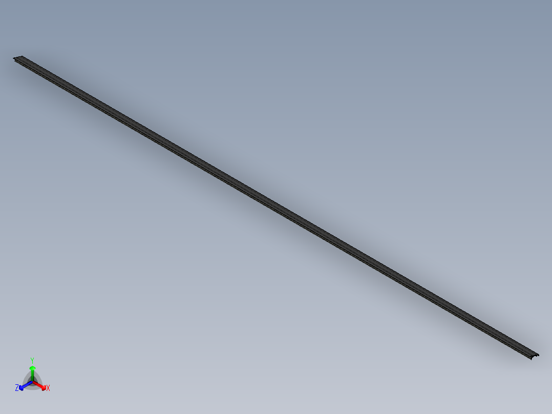 型材-BR PROTECTIVE PANE PROFILE PART F KJN524028.STEP正等轴测图