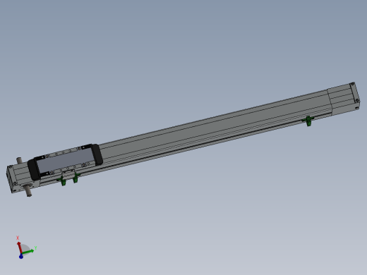 电动滑台模组MTG45双出轴模型