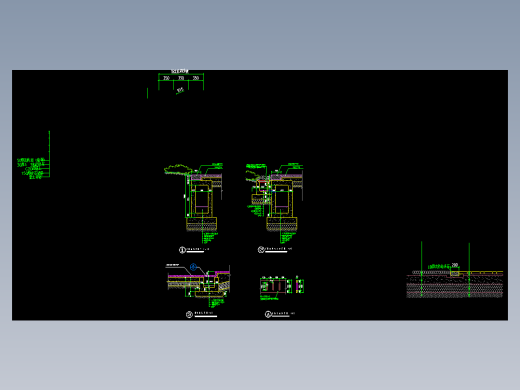 排水沟（明沟暗沟）cad详图