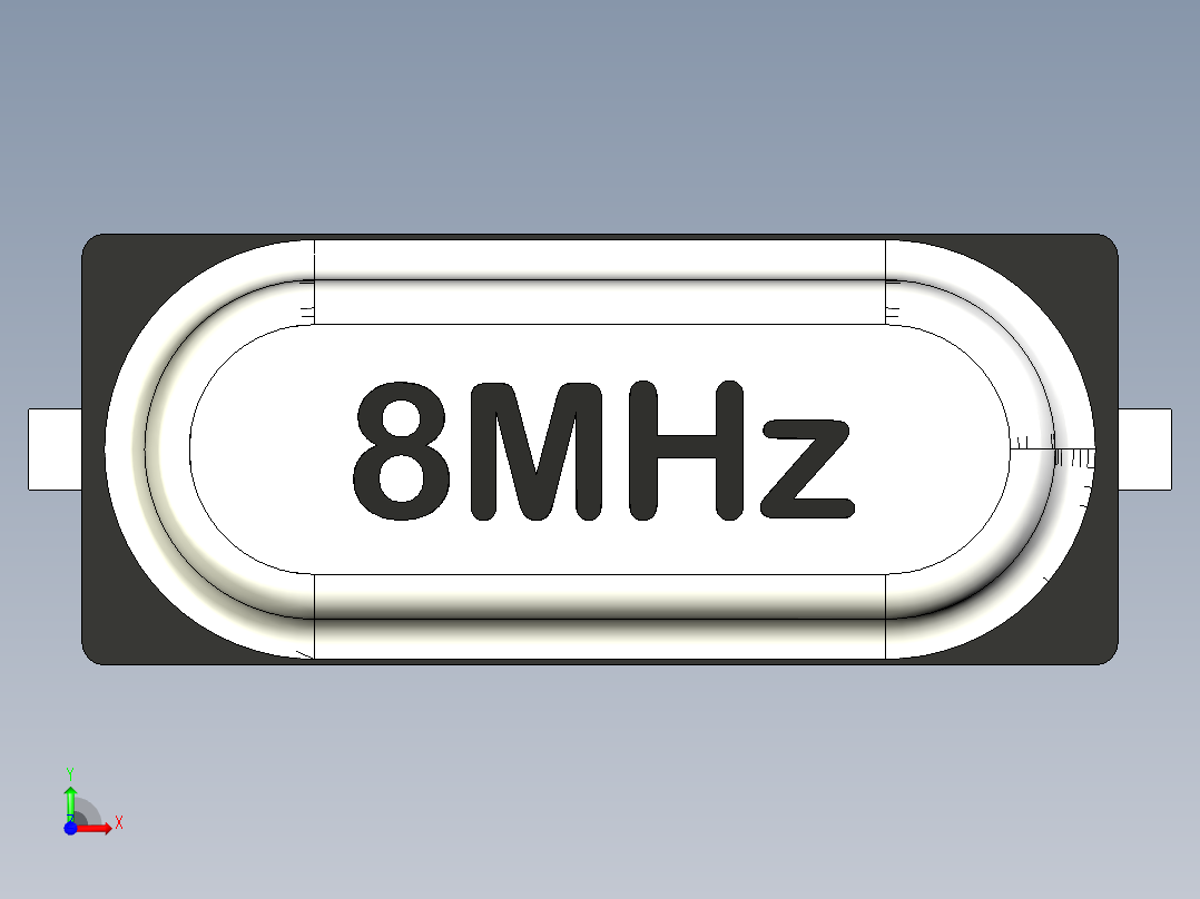 贴片石英晶体HC-49前视图