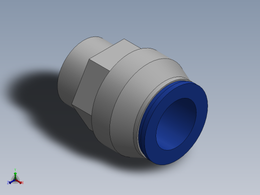Ø16 x 1-2G - CONEXÃO RETA (C02251648)正等轴测缩略图